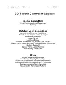 2014 Interim Committee Memberships