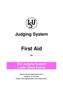 Judging System  First Aid