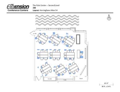 The Pyle Center – Second Level 226 Layout: Herringbone Max 54 N  To 225