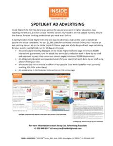 Microsoft Word - Inside Higher Ed 2014 Spotlight Ads