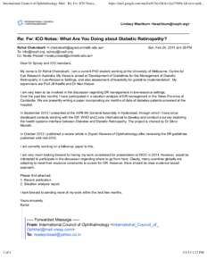 Medicine / Diabetic retinopathy / Retinopathy / International Council of Ophthalmology / Diabetes / Ophthalmology / Health