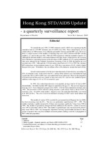 Hong Kong STD/AIDS update Vol. 6 No.1 January 2000