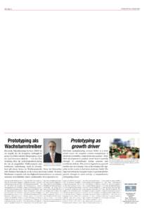 INTERNATIONAL TRADE NEWS  Seite/Page 14 Prototyping als Wachstumstreiber