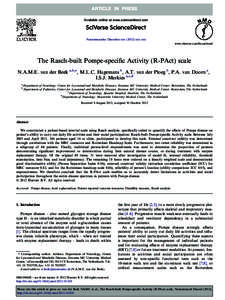 ARTICLE IN PRESS Available online at www.sciencedirect.com Neuromuscular Disorders xxx[removed]xxx–xxx www.elsevier.com/locate/nmd