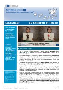 FACTSHEET  EU Children of Peace shortage