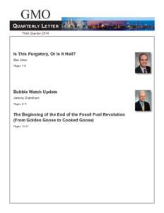 GMO  Quarterly Letter Third QuarterIs This Purgatory, Or Is It Hell?
