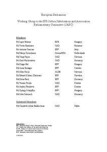 European Parliament Working Group to the EU-Serbia Stabilisation and Association Parliamentary Committee (SAPC) Members: Mr Lajos Bokros
