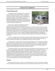 Lower Crooked Creek Watershed Conservation Plan  Executive Summary EXECUTIVE SUMMARY Project Background