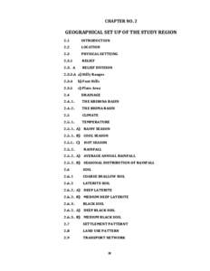 CHAPTER NO. 2  GEOGRAPHICAL SET UP OF THE STUDY REGION