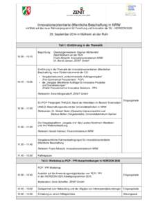 Agenda PCP-PPI-Veranstaltung