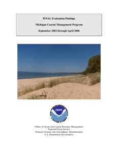 Evaluation / National Ocean Service / Environment / Government / Earth / Office of Oceanic and Atmospheric Research / National Oceanic and Atmospheric Administration / Michigan Department of Environmental Quality / Coastal Zone Management Act