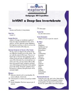 InVENT a Deep-Sea Invertebrate