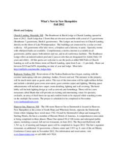 Microsoft Word - What's New in NH_Summer-Fall 2012.doc