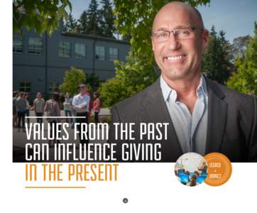 VALUES FROM THE PAST CAN INFLUENCE GIVING IN THE PRESENT 4  LEGACY