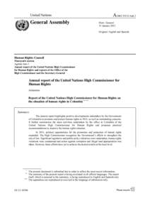 United Nations  General Assembly A/HRC[removed]Add.3 Distr.: General