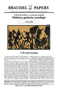 Documento do Instituto Fernand Braudel de Economia Mundial (Associado à FAAP) - No[removed]ISSN: [removed]A festa do crédito e a economia mundial