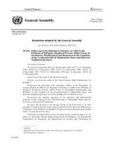 United Nations  General Assembly A/RES[removed]Distr.: General