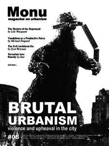 Urbanism / Eyal Weizman / MONU – magazine on urbanism / Urban studies and planning / Loïc Wacquant
