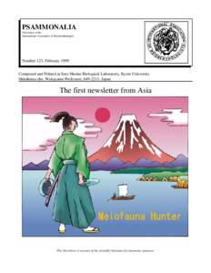 PSAMMONALIA Newsletter of the International Association of Meiobenthologists Number 123, February 1999 Composed and Printed at Seto Marine Biological Laboratory, Kyoto University
