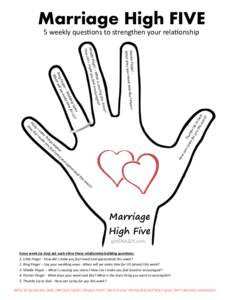 Marriage High FIVE 5 weekly questions to strengthen your relationship d  Ho