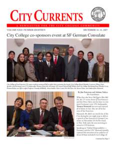 City CURRENTS A Newsletter for the City College community  Volume XXII • number eighteen