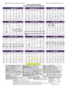 *Approved by School CommitteeReflects days 187 SAUGUS PUBLIC SCHOOLS 2017 – 2018 SCHOOL YEAR CALENDAR