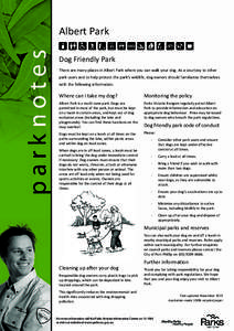 Microsoft Word - Albert Park Dog Parknote Nov 2013.doc
