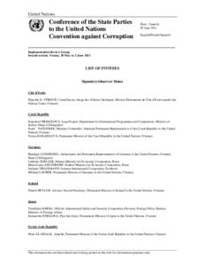 United Nations  Conference of the State Parties to the United Nations Convention against Corruption