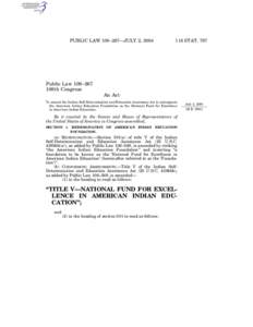 PUBLIC LAW 108–267—JULY 2, [removed]STAT. 797 Public Law 108–267 108th Congress