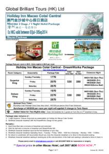 Global Brilliant Tours (HK) Ltd  Issued on 03JUL2014 Ref: MFMHOLDW0709/1N–AC100PP EN50PN