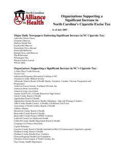 Wake County /  North Carolina / North Carolina census statistical areas / North Carolina Institute of Medicine / Health education / Alamance County /  North Carolina / Research Triangle
