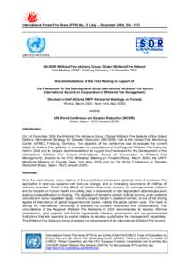 Ecological succession / Fire / Occupational safety and health / Wildfire / United Nations Forum on Forests / Fire ecology / Sustainable forest management / Food and Agriculture Organization / Johann Goldammer / Forestry / Environment / Wildland fire suppression