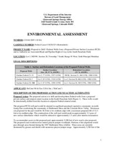 Earth / Conservation in the United States / Bureau of Land Management / United States Department of the Interior / Environmental impact assessment / Environmental impact statement / Roan Plateau / Environmental justice / Environment / Impact assessment / Environmental law
