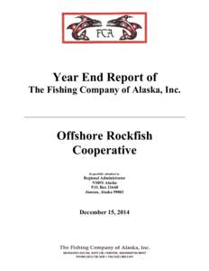 2014 Fishing Company of Alaska, Central Gulf of Alaska Rockfish Cooperative Report