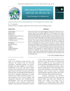 Indian Journal of Spatial Science Vol[removed]No. 1 Summer Issue 2013 pp[removed]Indian Journal of Spatial Science EISSN: [removed]ISSN: [removed]journal homepage: www.indiansss.org