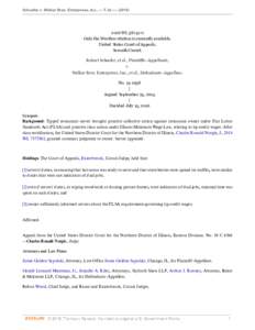 Schaefer v. Walker Bros. Enterprises, Inc., --- F.3d2016 WLOnly the Westlaw citation is currently available. United States Court of Appeals, Seventh Circuit.