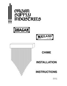 CHIME INSTALLATION INSTRUCTIONS  CHIME INSTALLATION INSTRUCTIONS PAGE 1