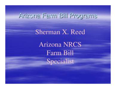 Arizona Farm Bill Programs