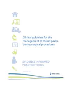 Clinical guideline for the management of throat packs during surgical procedures September, 2014