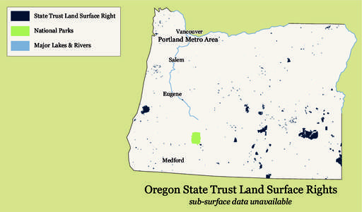 State Trust Land Surface Right National Parks Major Lakes & Rivers Vancouver