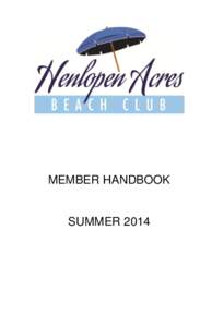 MEMBER HANDBOOK  SUMMER 2014 Henlopen Acres Beach Club Rules & Regulations