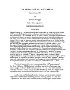 THE PENTAGON ATTACK PAPERS Updated January 2011 by Barbara Honegger Earlier edition Appendix to