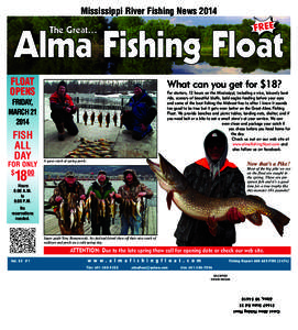 Mississippi River Fishing News[removed]FREE Alma Fishing Float The Great…