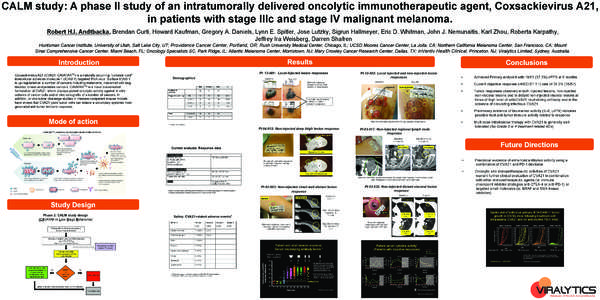 Experimental cancer treatments / Oncology / Breast cancer / Immunotherapy / Oncolytic virus / Response Evaluation Criteria in Solid Tumors / ICAM-1 / Metastasis / Breast cancer treatment / Medicine / Ribbon symbolism / Melanoma