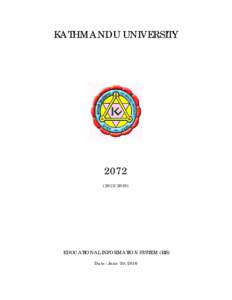 KATHMANDU UNIVERSITY)  EDUCATIONAL INFORMATION SYSTEM (EIS)