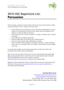 Microsoft Word - HSC Percussion 2015.docx