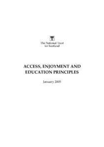 ENJOYMENT AND EDUCATION PRINCIPLES - DRAFT