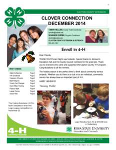 1  CLAYTON COUNTY EXTENSION CLOVER CONNECTION DECEMBER 2014