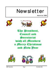 Newsletter November 2002 ASBT Newsletter  Page 1