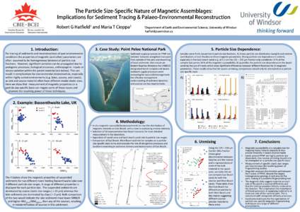 3. Case Study: Point Pelee National Park  1. Introduction: For tracing of sediments and reconstructions of past environmental conditions the properties of magnetic (and other) parameters are often assumed to be homogeneo